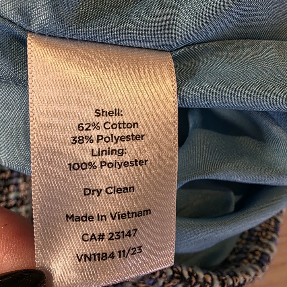 NWT Talbots Tweed Sheath Dress 6 Blue Textured Boucle Lined Career Preppy‎ $129 - Picture 10 of 10
